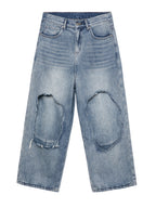 Layered Washed Jeans