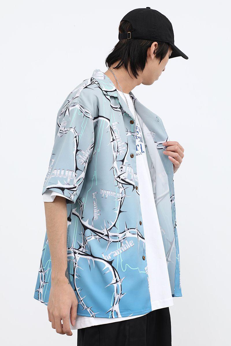 CZ Bramble Flower Cuban Shirt