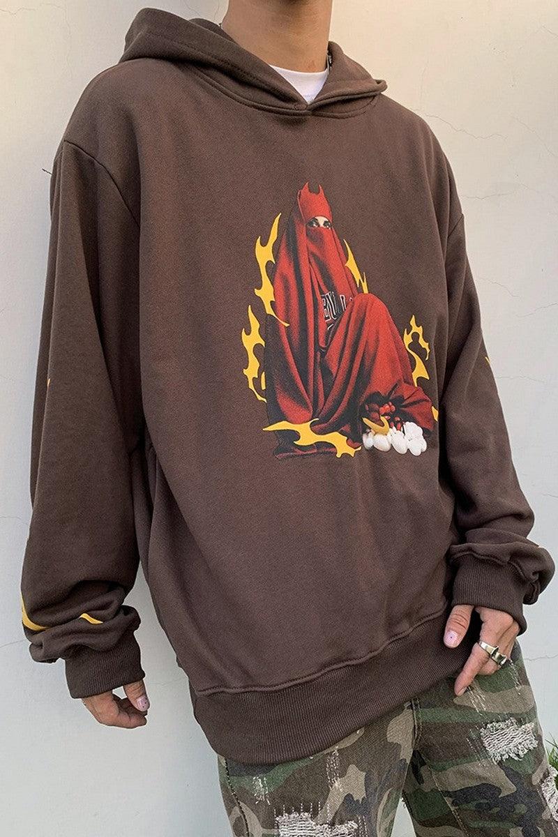 CZ Retro Flame Print Hoodie