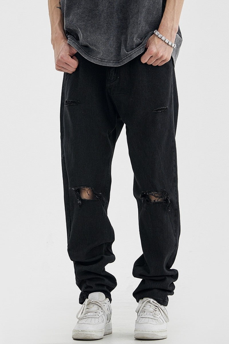 CZ Ripped Loose Jeans