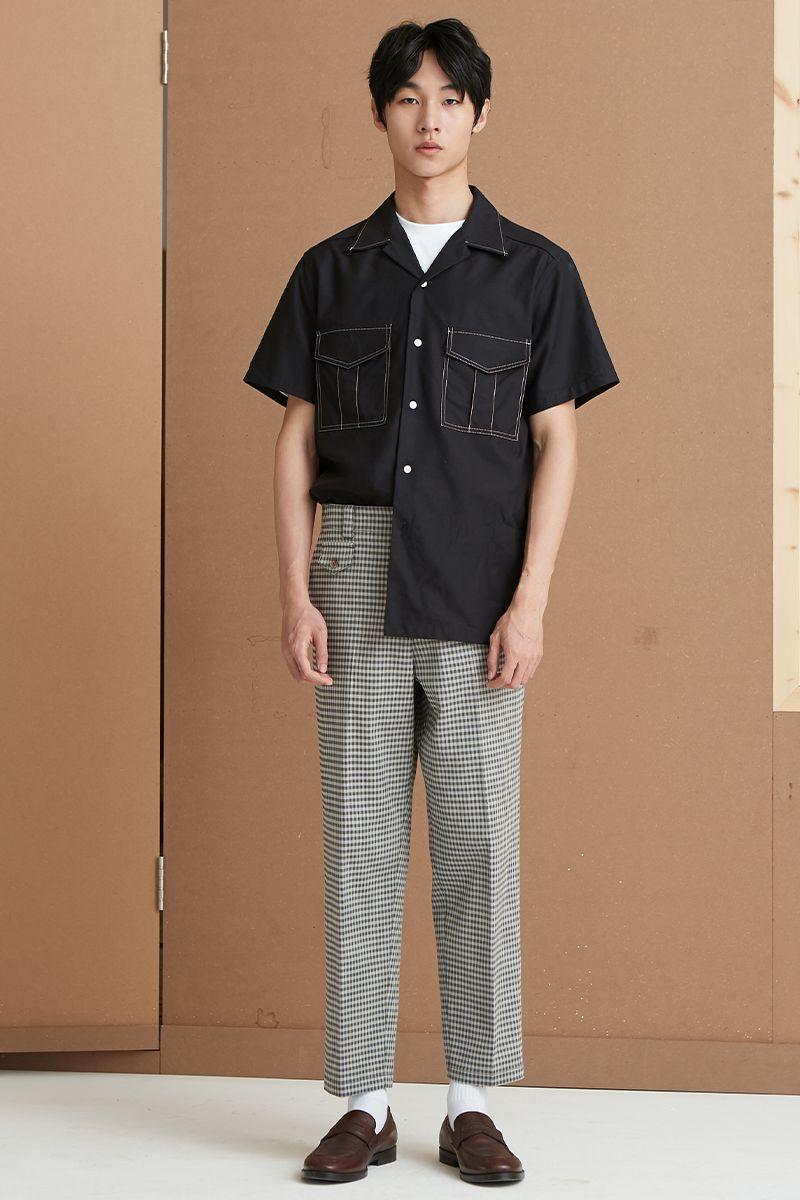 Mix7 Black Drawn Cuban Shirt
