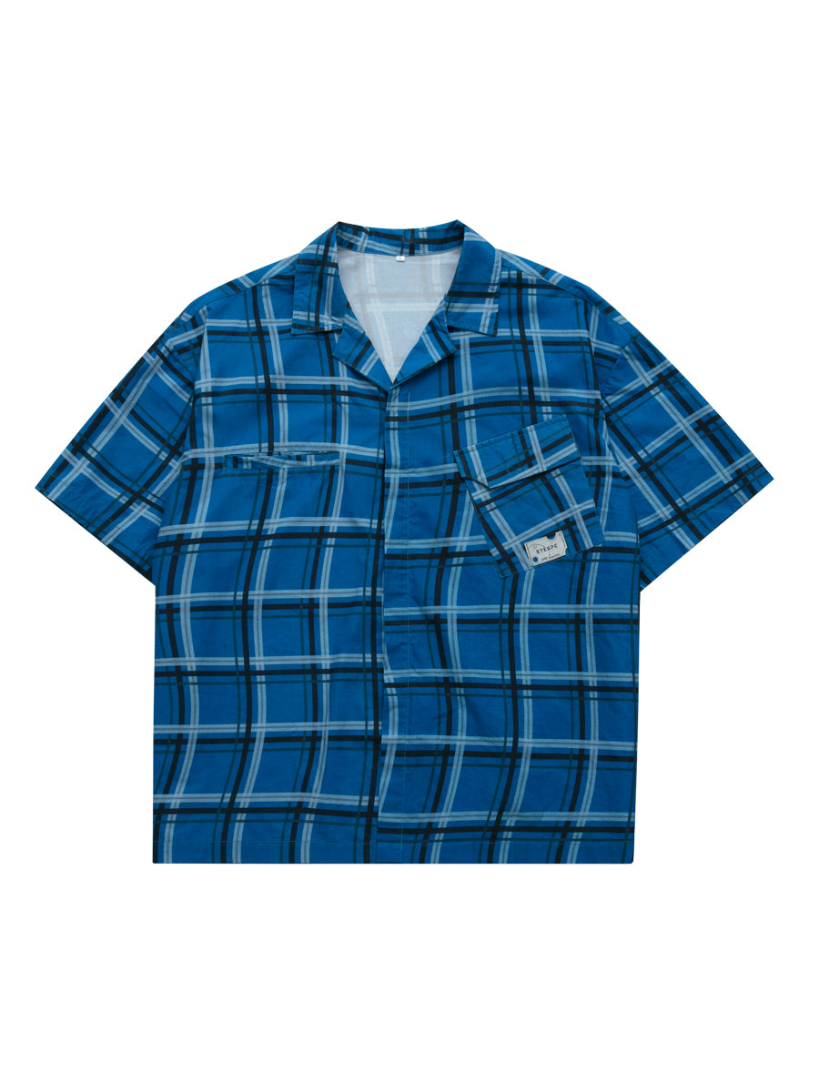 STEEPC Curved Checkered Cuban S/S Shirt