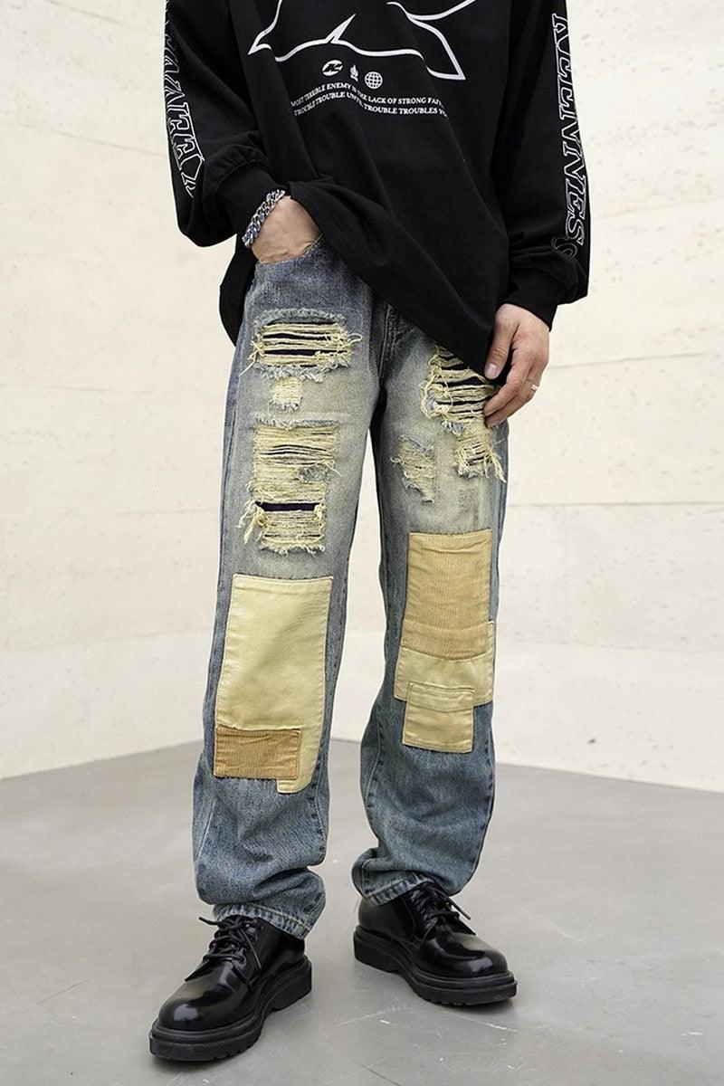 CZ Patches Retro Loose Jeans