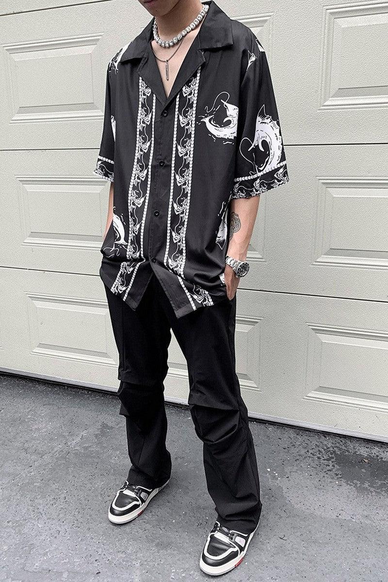 CZ Sea Print Cuban Shirt