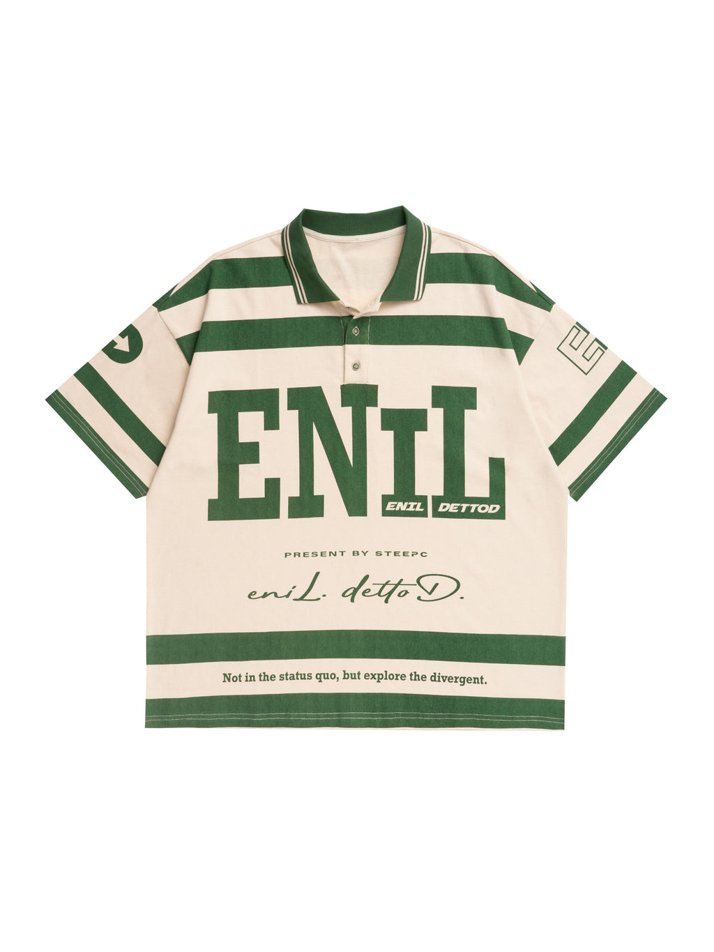 STEEPC Retro Striped Logo Polo
