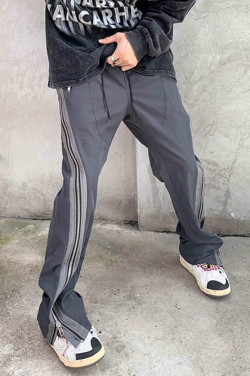 CZ Functional Zipper Flared Trousers