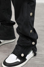 CZ Suede Buttons Straight Trousers