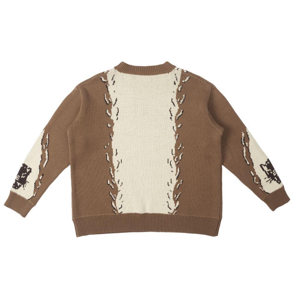 Empty Reference Panther Stitched Knit Sweater