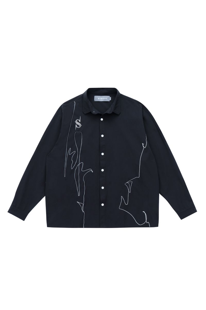 STEEPC Embroidered Lines L/S Shirt