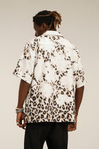 Empty Reference Leopard Pattern Cuban Shirt