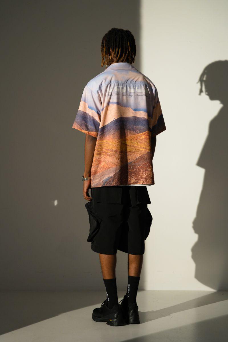 Empty Reference Desert Landscape Cuban Shirt
