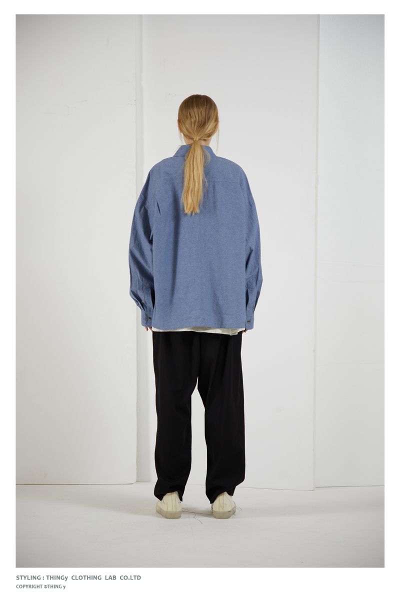 THINGY Blue Loose L/S Shirt