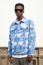 Empty Reference Clouds Tie Dyed Jeans Jacket