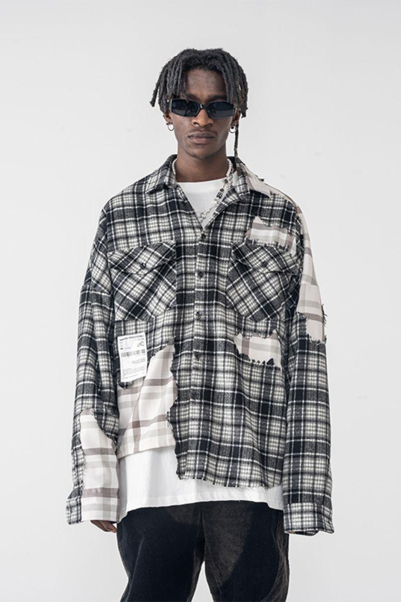 H/C Deconstructed Plaid Flannel Shirt - UK Only