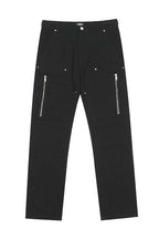 CZ Zipper Loose Straight Trousers