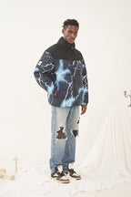 Empty Reference Lightnings Printed Down Jacket