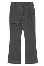 CZ Dark Washed Flared Jeans