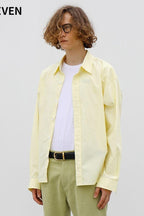 Mix7 Cream Retro Loose Shirt