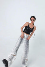 CZ Splash Ink Zipper Trousers