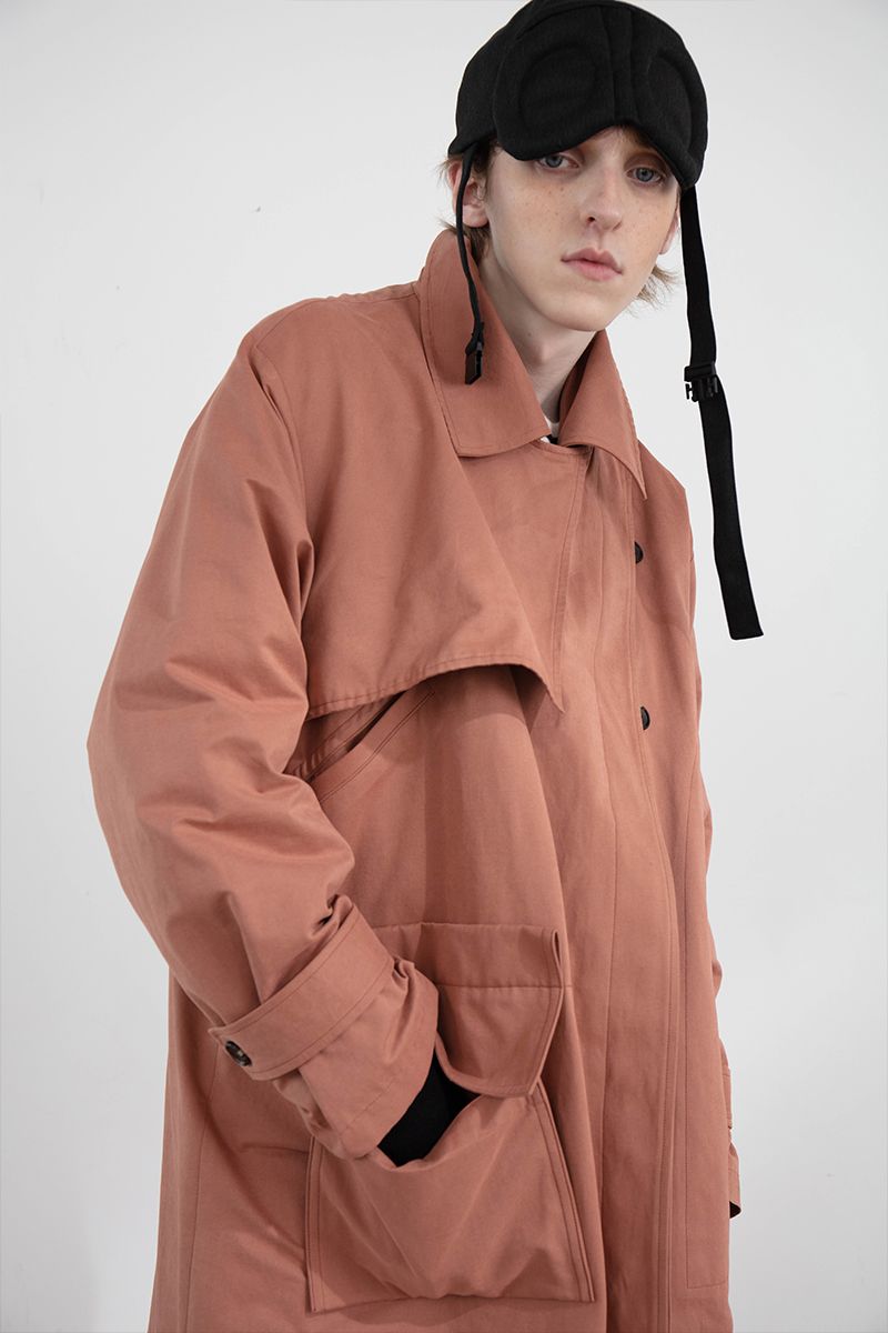 Mix7 Oblique Long Coat
