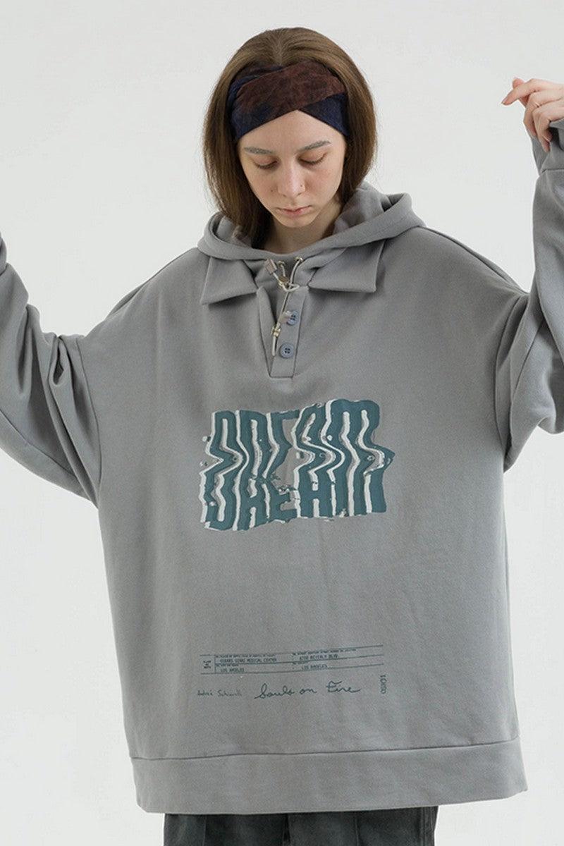 Center of Rotation Stitched Polo Hoodie