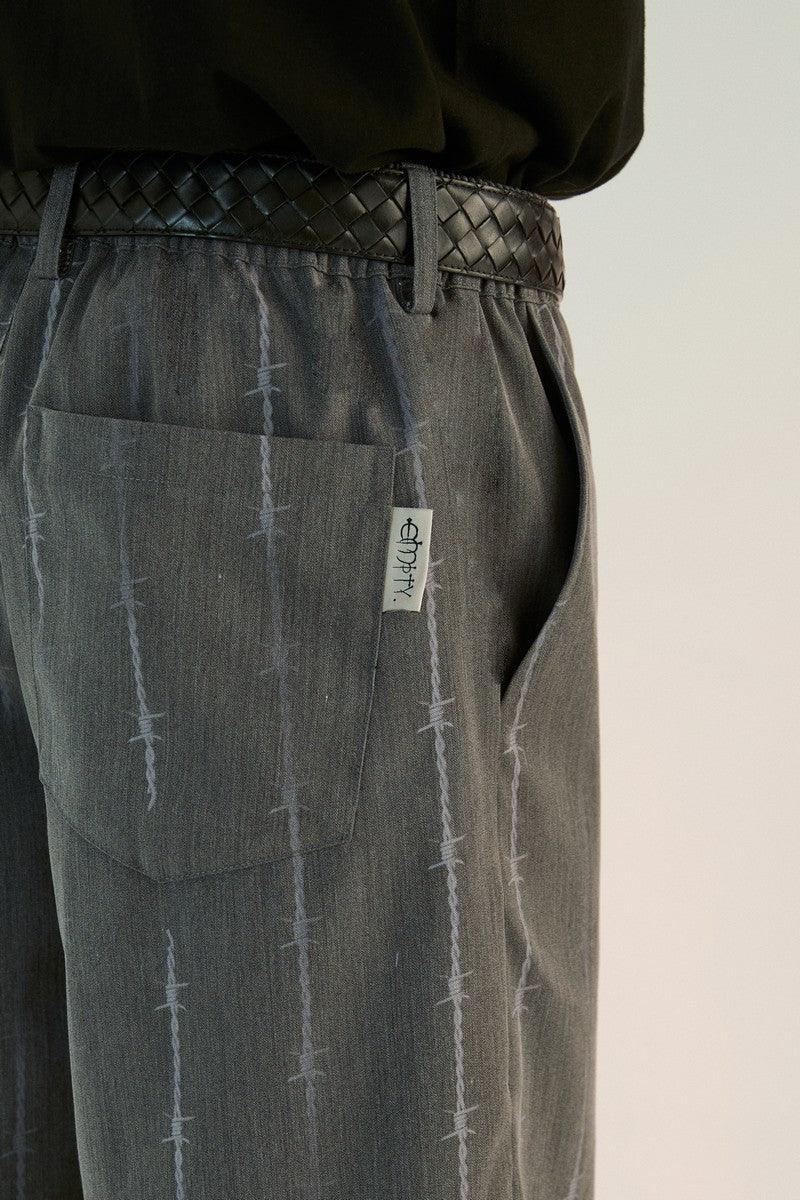 Empty Reference Thorns Print Suit Shorts