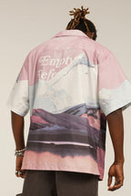 Empty Reference Mountains Print Cuban Shirt