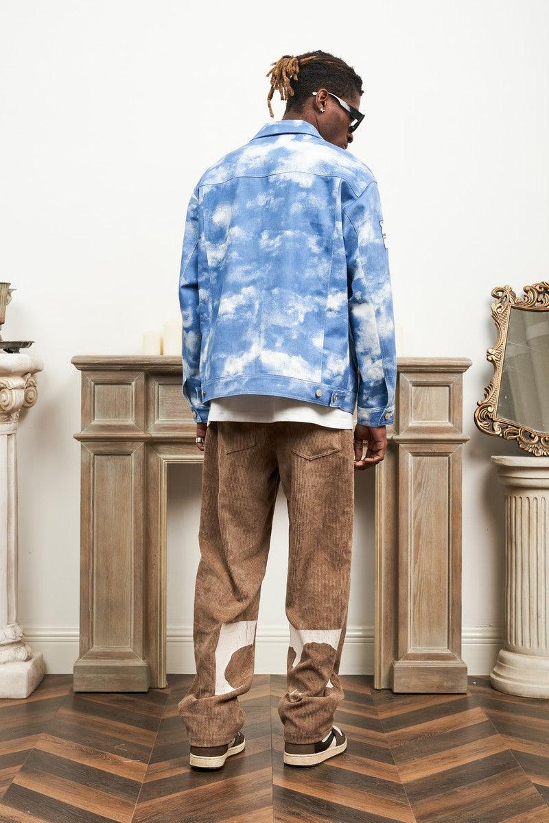 Empty Reference Clouds Tie Dyed Jeans Jacket