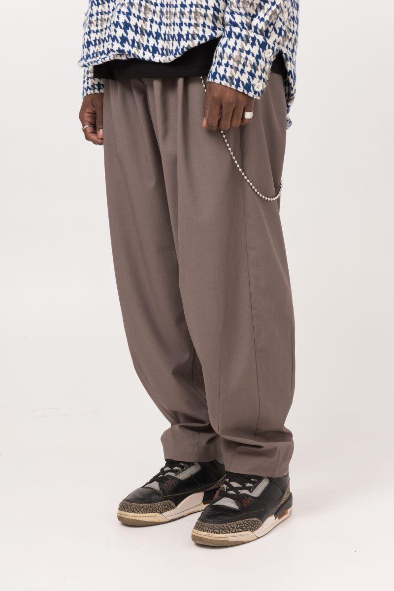 Empty Reference Coffee Loose Suit Trousers