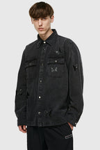 Old Order Butterflies Embroidered Jeans Jacket
