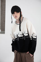 Mix7 Black and White Heavy Sweater