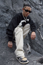 STEEPC Off White Pleated Trousers - UK Only