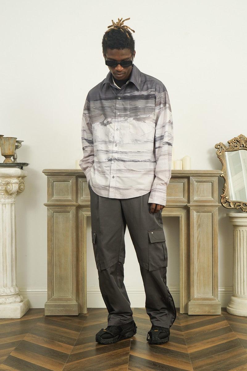 Empty Reference Beach Oil Painting Long Sleeve Shirt