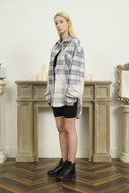Empty Reference Faded Checkered Long Sleeve Shirt
