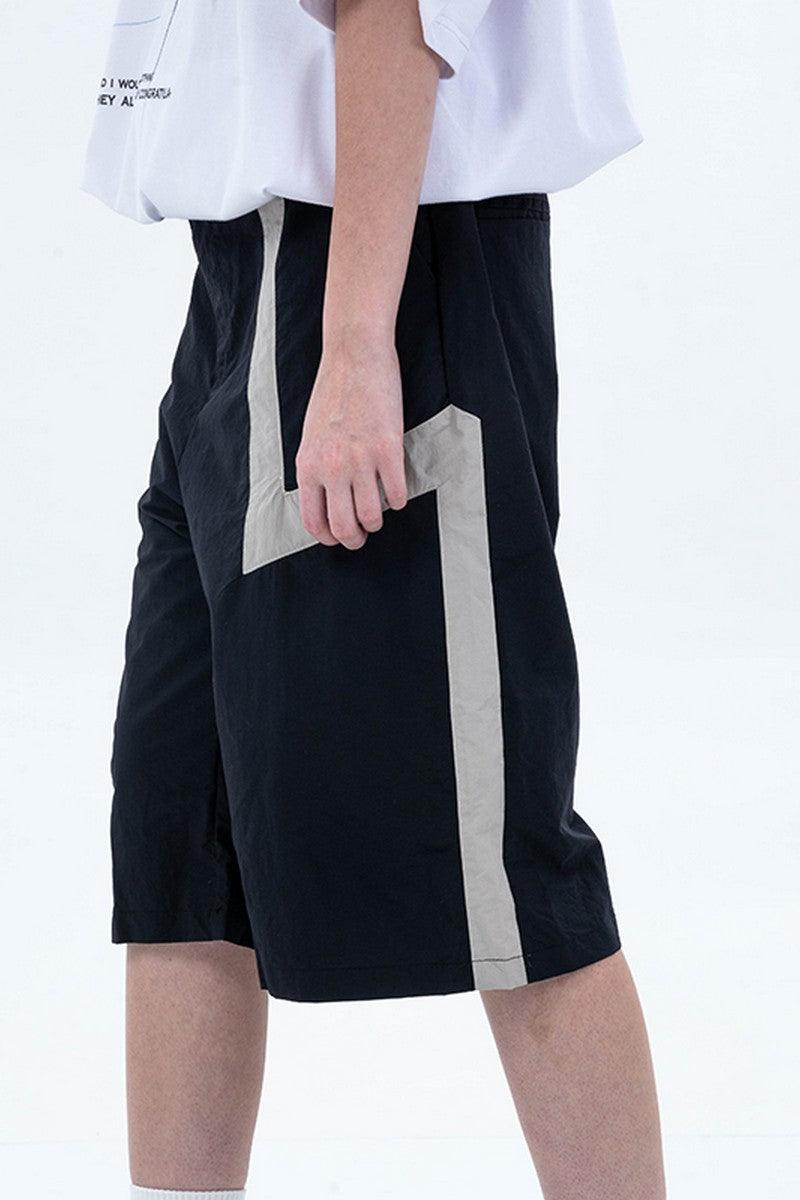 Center of Rotation Retro Stitched Casual Shorts