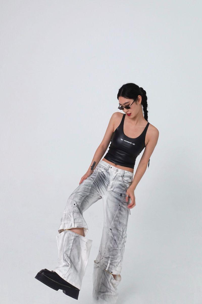 CZ Splash Ink Zipper Trousers