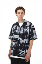 Old Order Movie Print Cuban Shirt