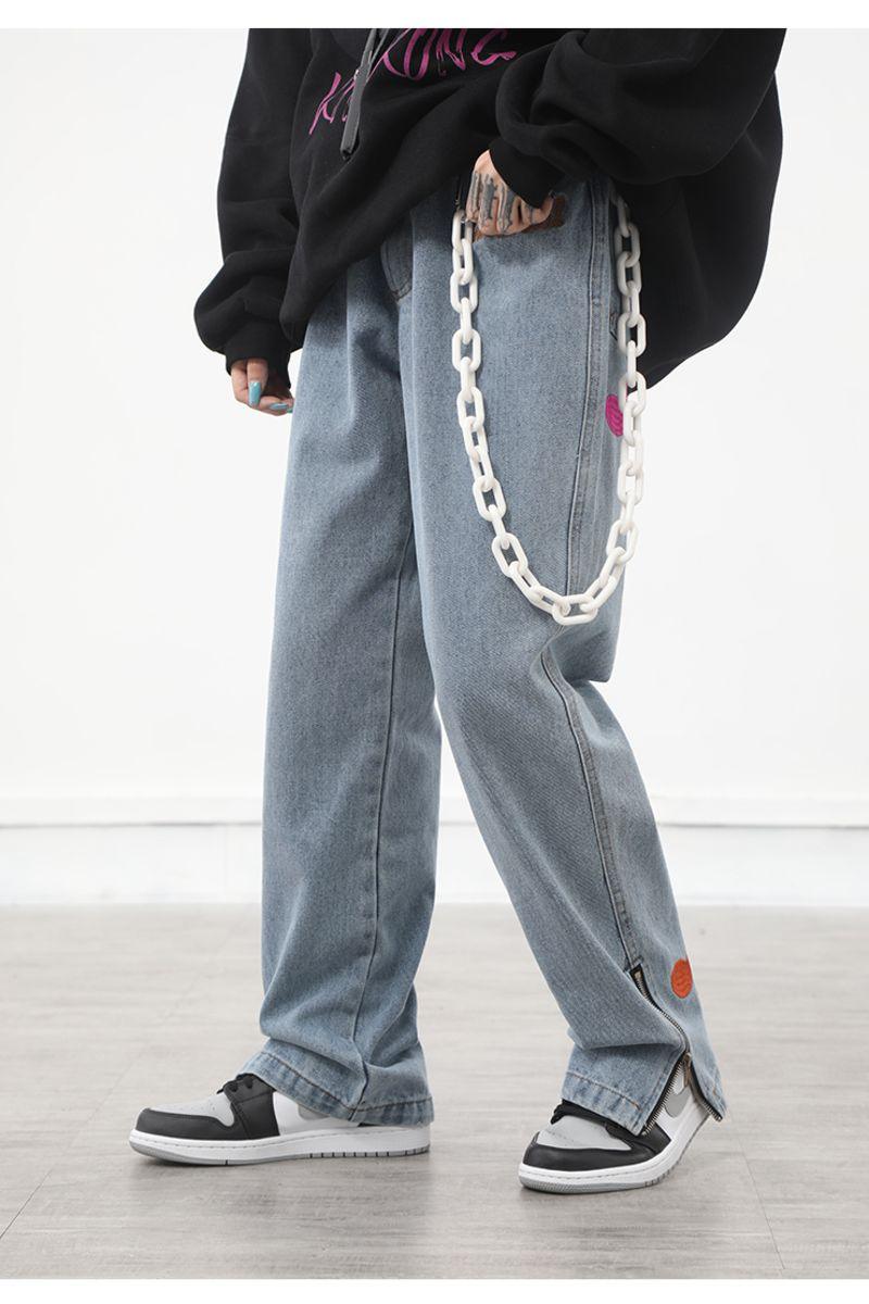 CZ Embroidered Musical Notes Jeans - UK Only