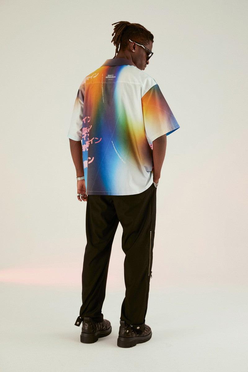 Empty Reference Neon Tokyo Print Cuban Shirt