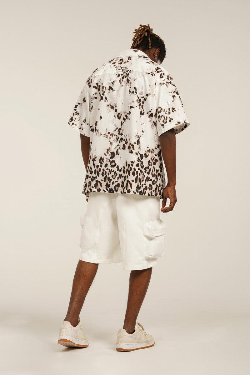 Empty Reference Leopard Pattern Cuban Shirt