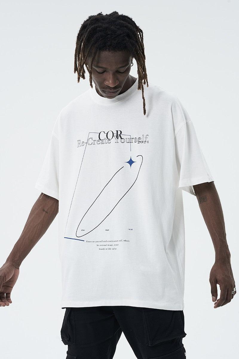 Center of Rotation Geometric Print Logo Tee