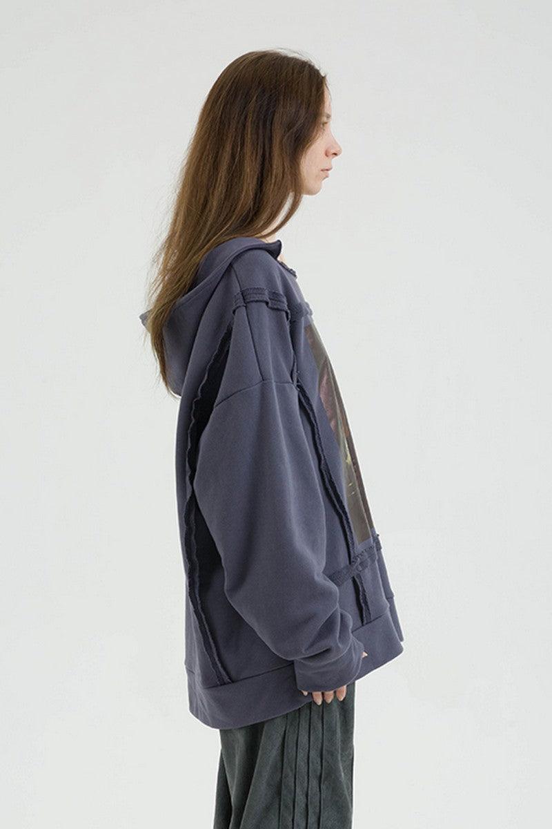 Center of Rotation Distressed Painting Sweater