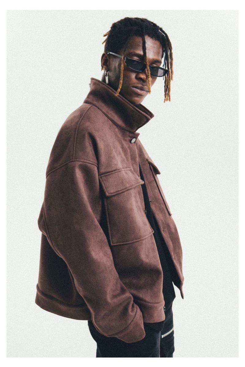 Antidote Suede Basic Zipper Jacket