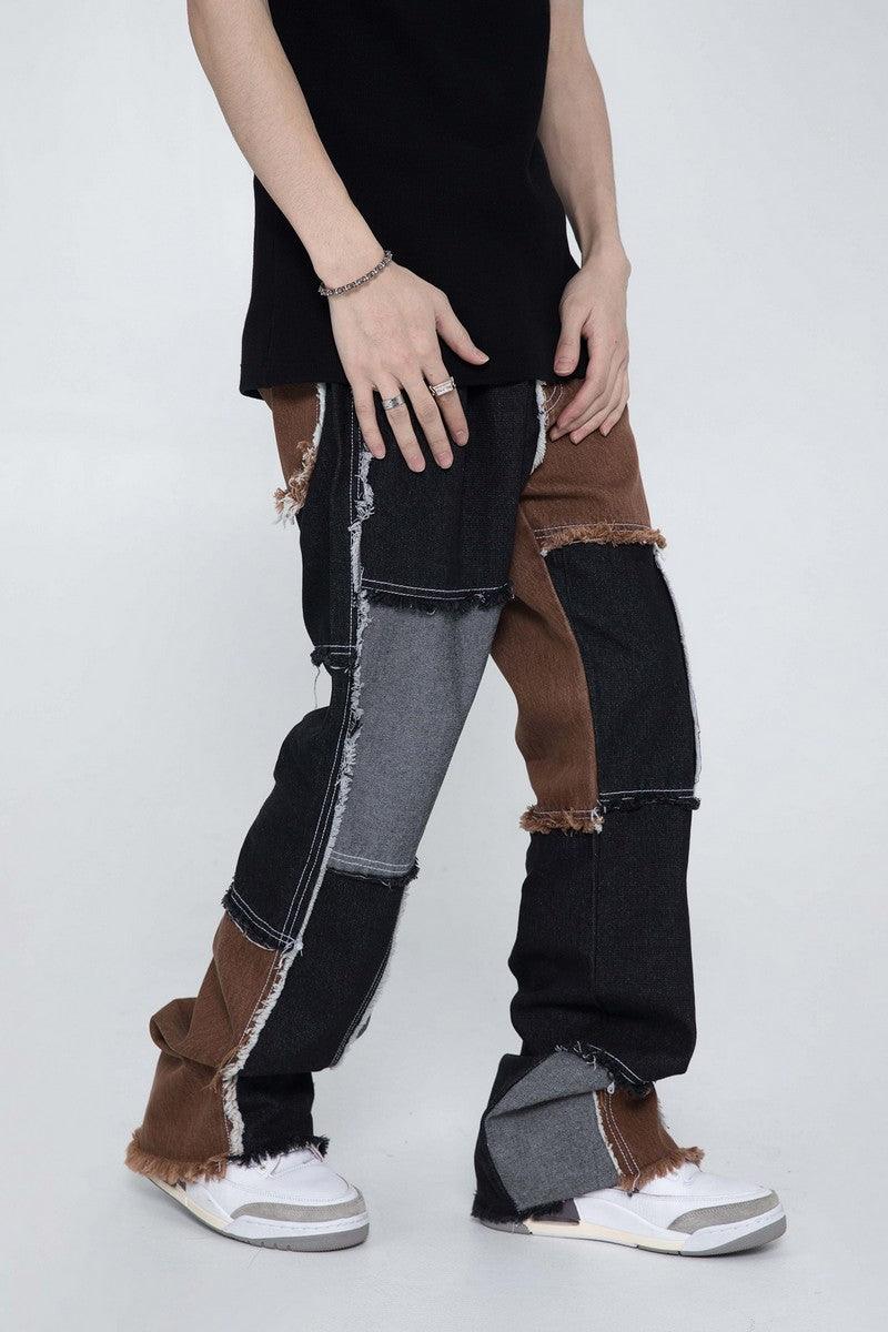 CZ Patchwork Loose Jeans
