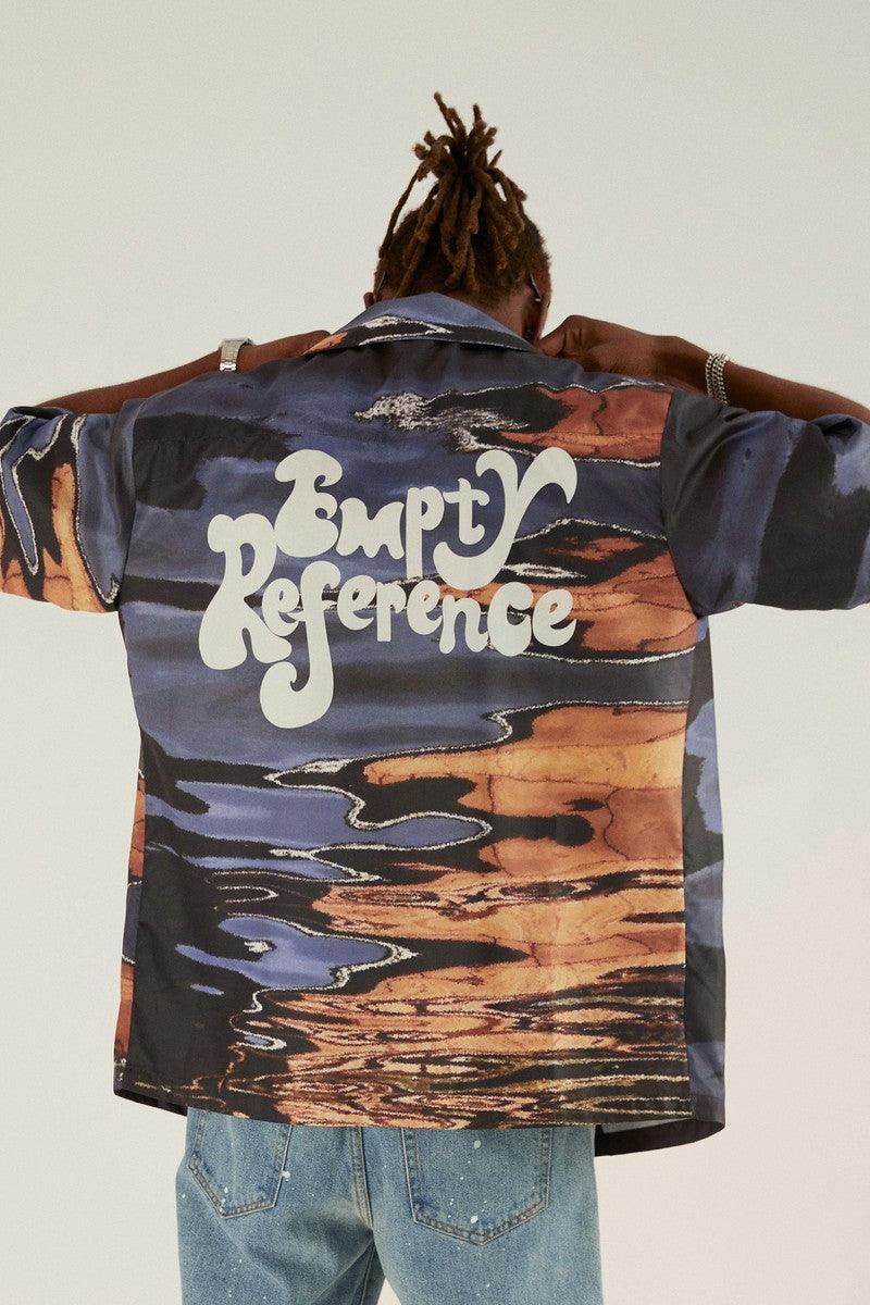 Empty Reference Ripple Print Logo Cuban Shirt