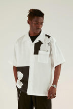 Empty Reference White Floral Print Cuban Shirt