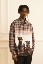 Empty Reference Doberman Plaid L/S Shirt