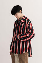 Empty Reference Black and Red Striped L/S Shirt