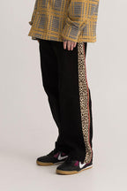 Empty Reference Leopard Pattern Straight Trousers