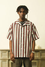 Empty Reference Chains Striped Cuban Shirt